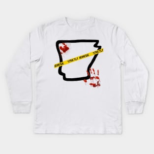 Strictly Homicide Logo W/ Handprint Kids Long Sleeve T-Shirt